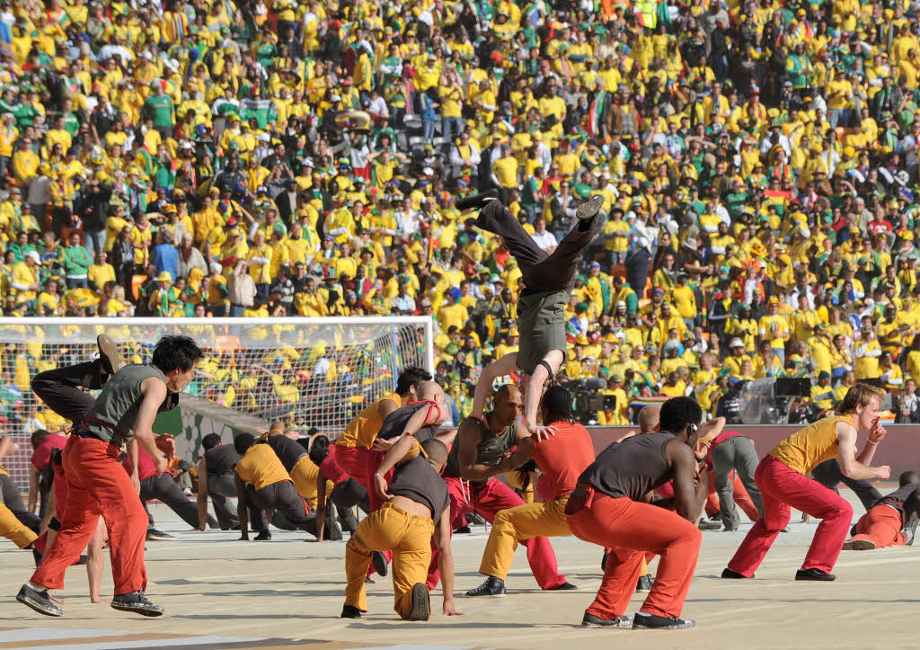 Fans und Folklore, Musik und Tanz: Die Erffnungsfeier der WM in Johannesburg.