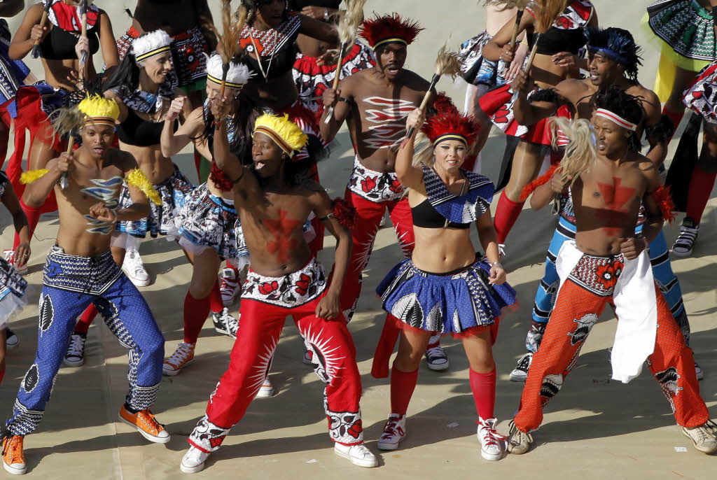 Fans und Folklore, Musik und Tanz: Die Erffnungsfeier der WM in Johannesburg.