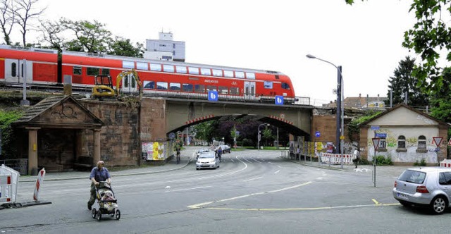 Nicht  wirklich als Hingucker prsenti... von der Herdermer Seite aus gesehen.   | Foto: Ingo Schneider