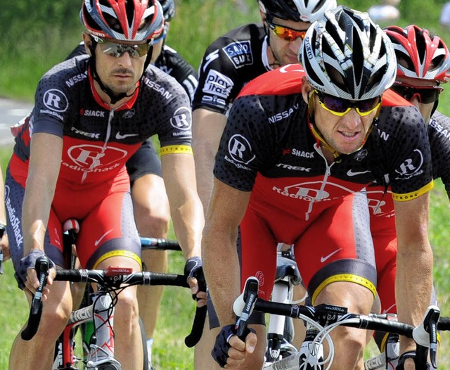 Wollen in der Schweiz beweisen, dass s...as Klden (links) und Lance Armstrong   | Foto: afp