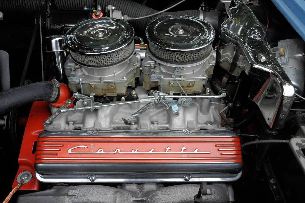 Welch Glanz im Motorraum der Chevrolet Corvette