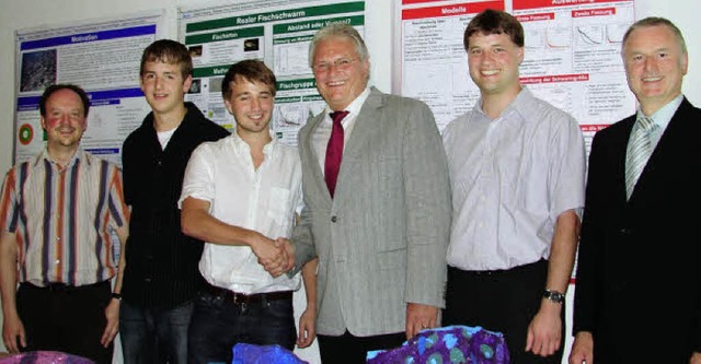 Mi einem Empfang im Unadinger Rathaus ...Ulrich Wachter und  Elmar Fehrenbach.   | Foto: Christa Maier