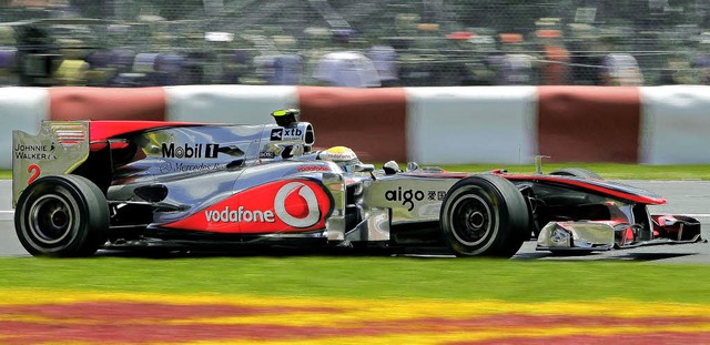 Lewis Hamilton fhrt dem Sieg in Kanada entgegen.   | Foto: dpa