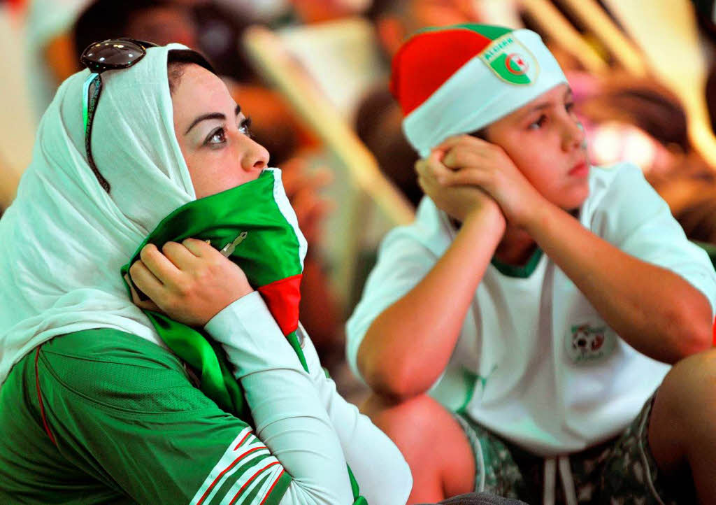 Algerien hatte am Nachmittag gegen Slowenien verloren – sehr zum Leidwesen der nordafrikanischen Fans.