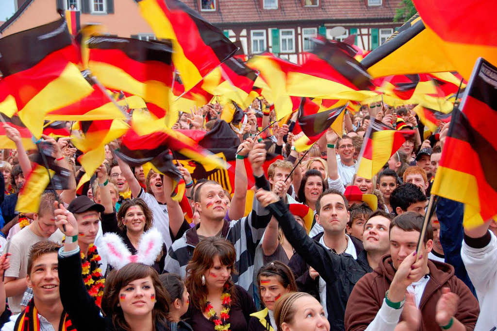 Public Viewing auf dem Offenburger Marktplatz
