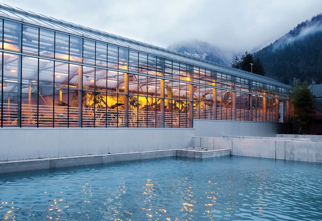 Gelungene Architektur: das neue Tropen...el Glas und Stein  im Berner Oberland   | Foto: Tropenhaus