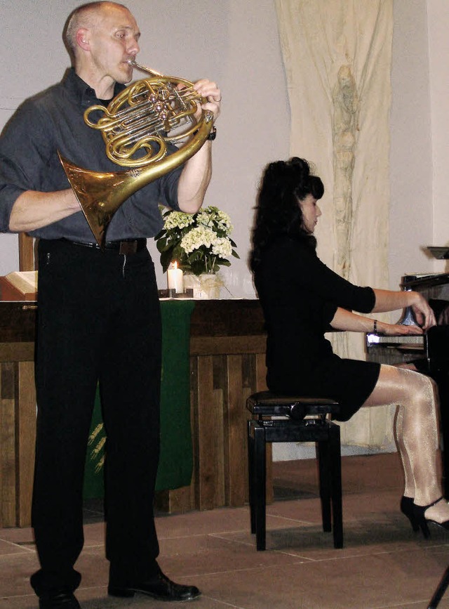 Der alte und neue Dirigent der Kandern...m Konzert 2007 mit Gergana Schneider.   | Foto: Isabelle bethe