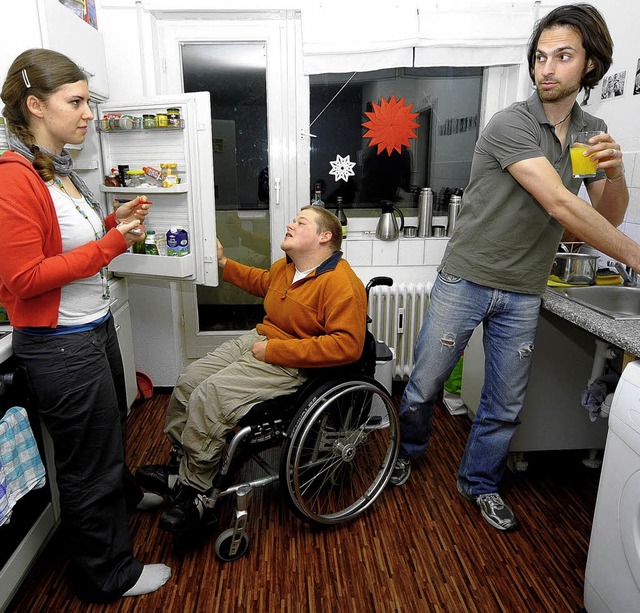 Dorothea Singer, Linus Rittmers und Be...gemeinsam in einer Dreizimmerwohnung.   | Foto: Thomas Kunz