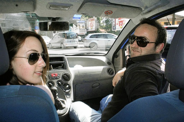 Cool bleiben: Fahrlehrer Francesco und Schlerin Viviana.   | Foto: Zller