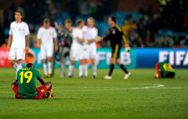 WM-Aus fr Kamerun, die Dnen drfen w...nde? Die steht sicher im Achtelfinale.  | Foto: dpa