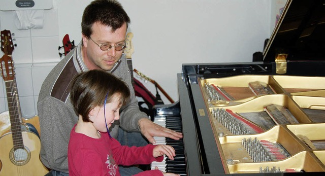 Frh bt sich, wer einmal eine groe P... von Arne Marterer das Klavier zeigen.  | Foto: berger