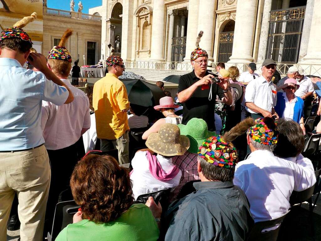 Bereits am Dienstag hatten die Fasnetrufer an der Generalaudienz des Papstes auf dem Petersplatz teilgenommen...