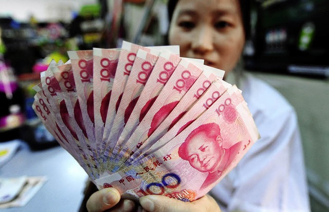 Chinas Whrung ist nach Ansicht von Experten unterbewertet.   | Foto: AFP
