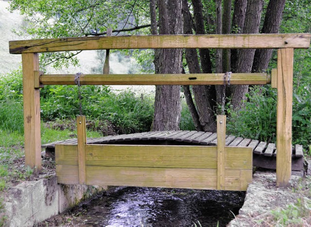 Diese Stellfalle (kleine Schleuse) in ...r an der Adelhauserstrae in Maulburg.  | Foto: Daniel Gramespacher