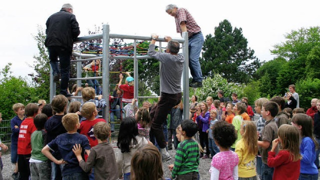 Hoch hinaus wollten Brgermeister Bern... Schulhofgelnde der Sonnenbergschule.  | Foto: Sabine Model