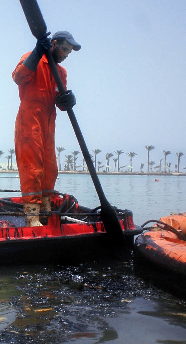 l treibt im Roten Meer &#8211; auch Korallenriffe sind  betroffen.   | Foto: dpa