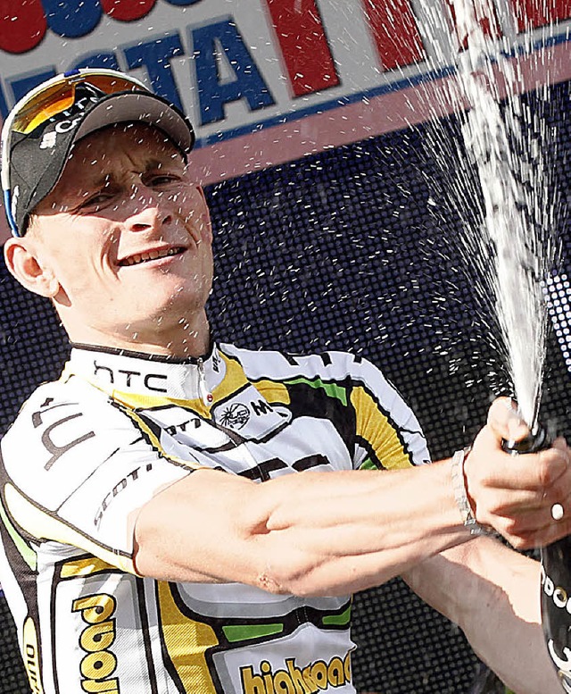 Nichts mit der Siegerdusche in Frankre...e Greipel darf die Tour nicht fahren.   | Foto: afp