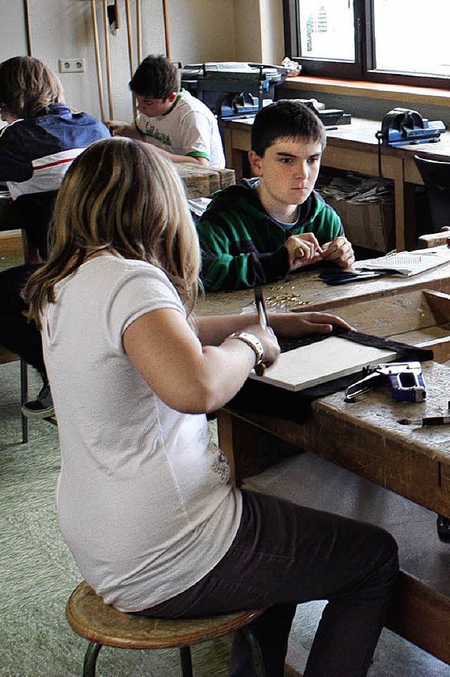 Projektarbeit an der Grund- und Hauptschule Mahlberg.   | Foto: Schule