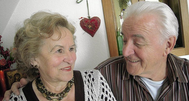 Glcklich: Alida und Franz Danner nach 50 Ehejahren  | Foto: Karin Heinze
