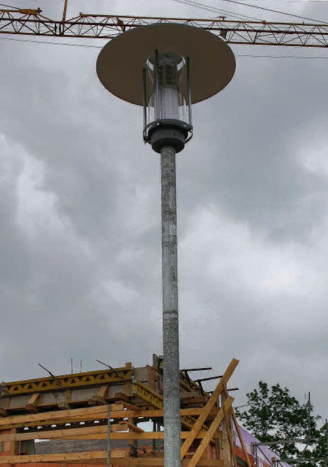 Elf  Lampen im Heitersheimer Neubaugeb...LED-Beleuchtungstechnik ausgestattet.   | Foto: Model