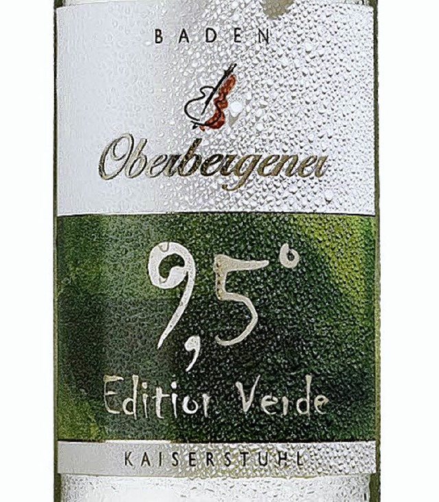 Vogtsburg-Oberbergen Neue Weinedition 9,5 Edition Verde Weinflasche  | Foto: WG Oberbergen