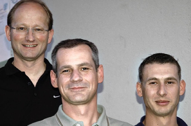 Neu im FCB-Vorstand um  Norbert Schub...r Winkler und Stephan Matt (von links)  | Foto: Brigitte Chymo