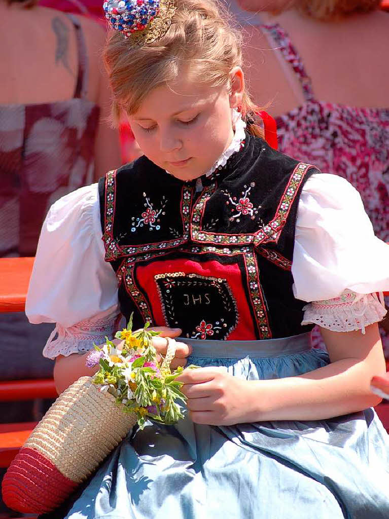 Ein bunter Festumzug mit Musik- und Trachtengruppen krnte am Sonntag das Fest im Rickenbach.