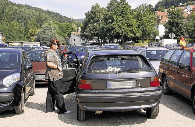 Auf einen kostenlosen Parkplatz auf de...Kiener aus St. Blasien auch knftig.    | Foto: Huber