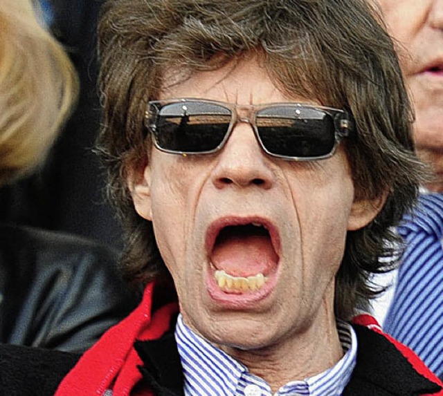 In Mick Jaggers Mund passt jede Vuvuzela rein.   | Foto: afp