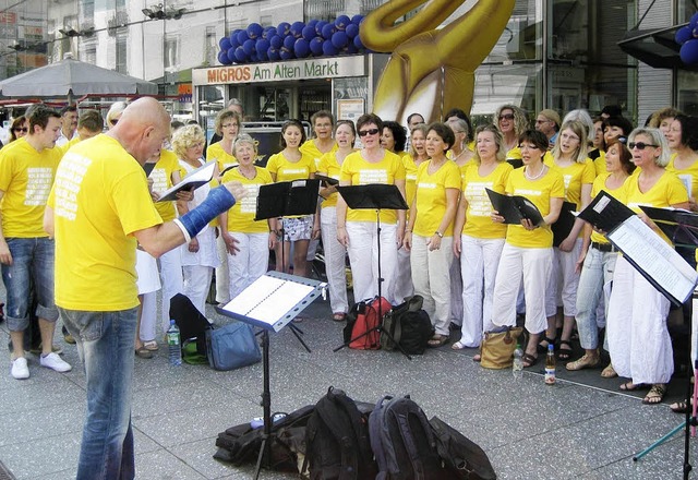 Von Kollnau nach Lrrach: Der Chor &#8...sste mit seinen Titeln zu begeistern.   | Foto: ZVG