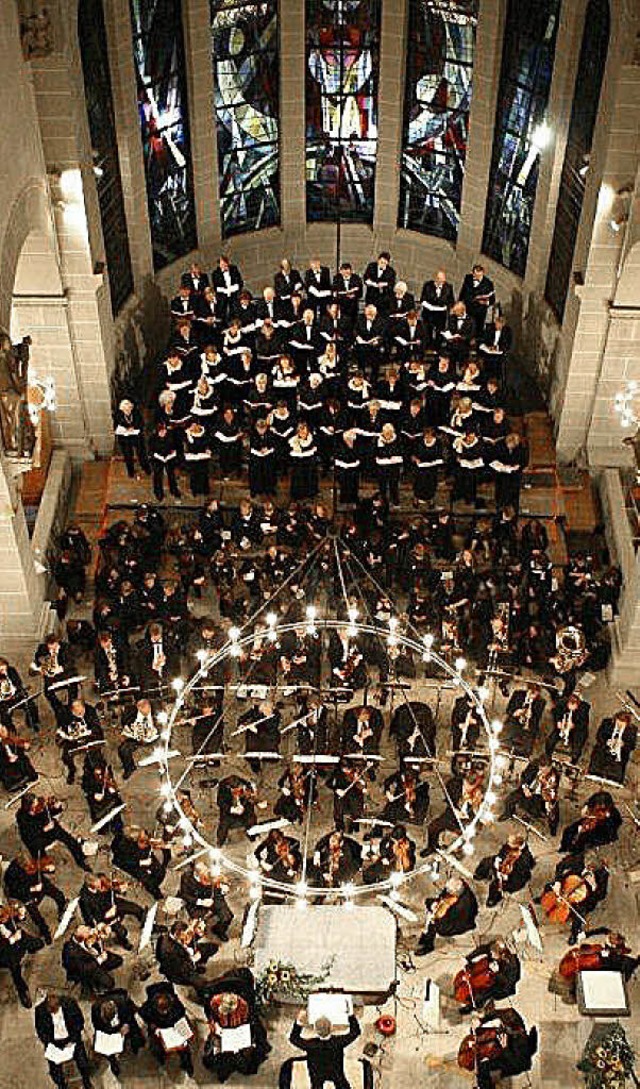 Der Figuralchor und Orchester bei einem ihrer Konzerte.   | Foto: PR