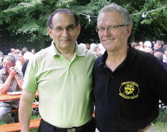 Sehr gut besucht war der Sngerhock am...o (links) und Vorsitzender Rolf Itzin.  | Foto: Ines Bode