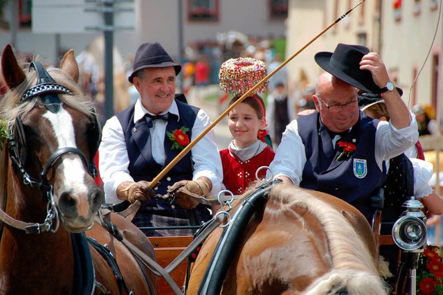 Beim Kreistrachtenfest war ganz St. Pe...r Trachtentrger in s Schwarzwalddorf.  | Foto: Markus Donner