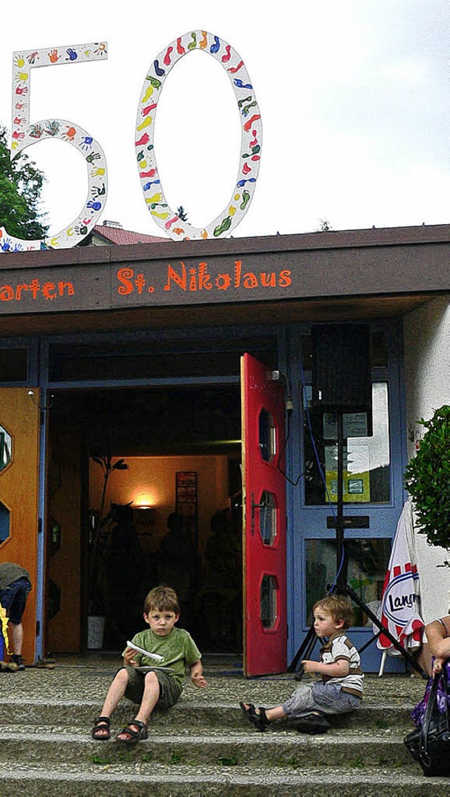 Endlich 50: Elzachs Kindergarten St. Nikolaus feierte Geburtstag.  | Foto: Kurt Meier