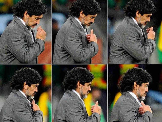 Fr Maradona ist das Spiel als Nationaltrainer aus.  | Foto: ddp
