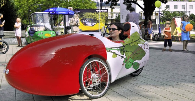 Bei der Mobilittsparade am Nachmittag...-taugliche vollverkleidete  Liegerad.   | Foto: Michael Bamberger