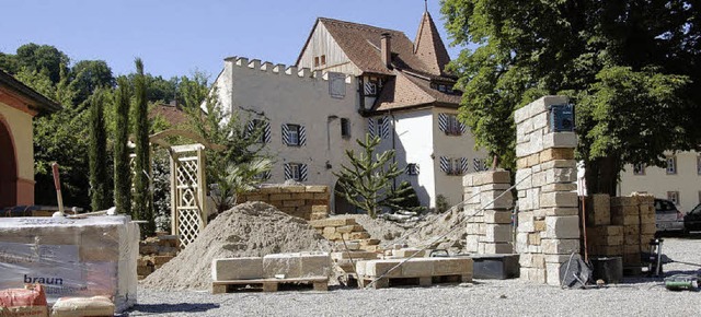 Der mediterrane Garten auf Schloss Beuggen wird noch gebaut.   | Foto: Peter Gerigk