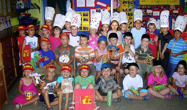 Spielerisch haben sich die Kinder im K... den Beginn der Schulzeit vorbereitet.  | Foto: Privat