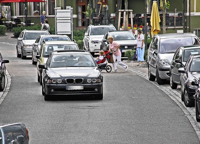 Donaueschingen, Karlstrae, verkehrsbe...h wurde nun eine nderung abgelehnt.    | Foto: Vollmer