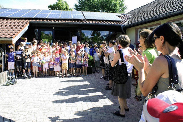 Viel Spa hatten die Kinder der Grunds...r Prsentation ihrer Projektarbeiten.   | Foto: privat