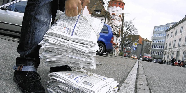 Bei den Straensammlungen  fr Altpapi...rt auf die Sicherheit seiner Helfer.    | Foto: Gerard