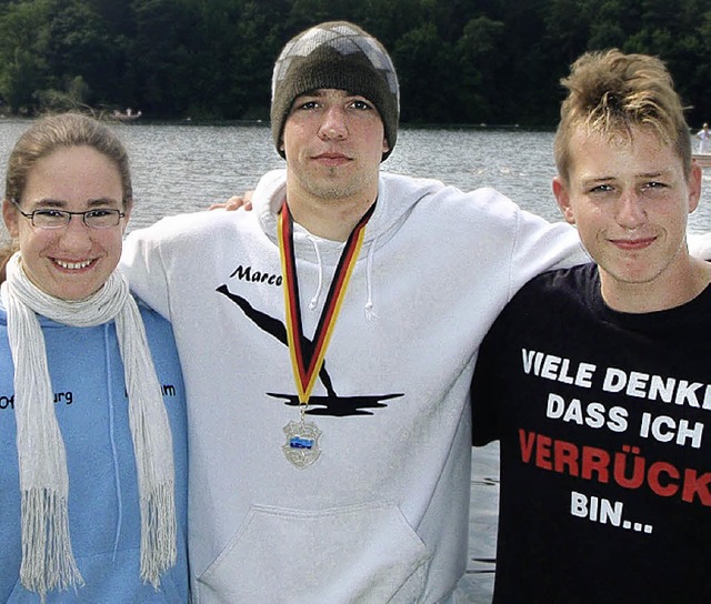 Miriam Kauz, Marcel Czibulinski, und Samuel  Fischer.  | Foto: Verein