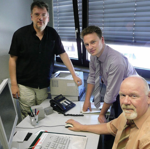 michael elssser, marc gro und horst stadie  | Foto: peter stellmach