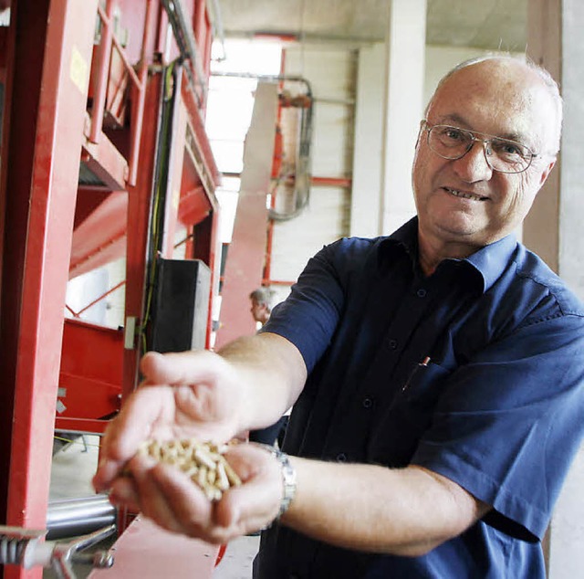 Organisiert fr German Pellets den Tag... Tr im Werk Ettenheim: Werner Griego.  | Foto: Fssel