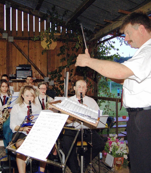 Viel Musik beim Gartenfest des MV Schwrstadt   | Foto: Bernhard Birlin