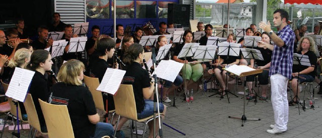Das Konzert des MV Oberhausen war der ...ammpunkt des Platzkonzerts am Samstag.  | Foto: David Seitz