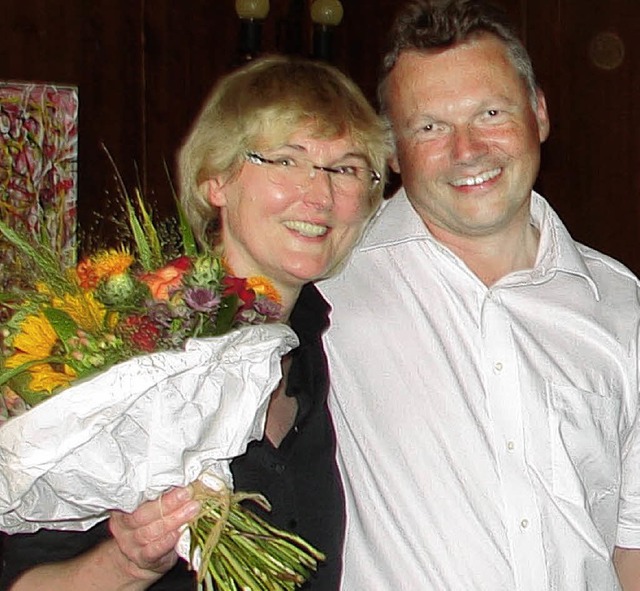 Walter Krgner (Freiburg) und Petra Ze...burg I, ber ein sattes Votum freuen.   | Foto: Christa Maier