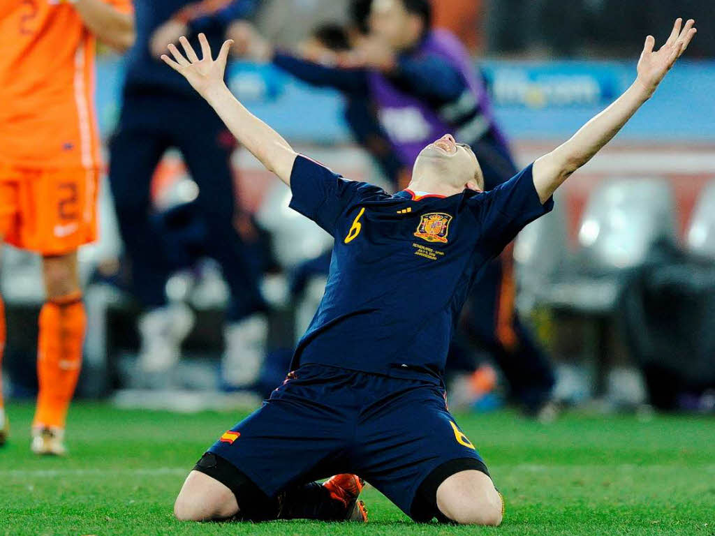 Er bescherte Spanien den Titel: Andres Iniesta schoss Spanien ins Glck.