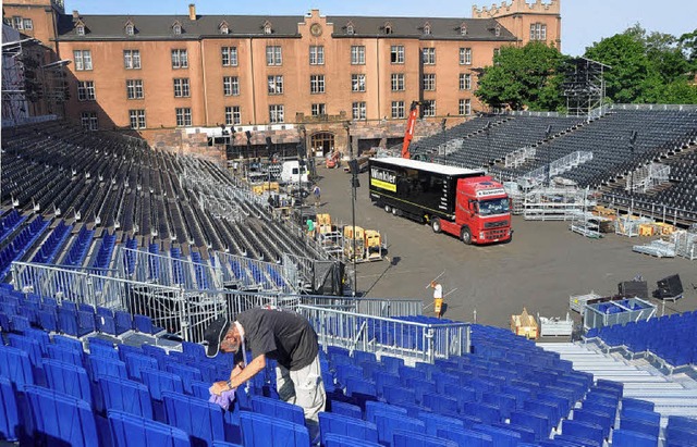 Der Rohbau der Arena mit  7500 Sitzpl...jetzt geht&#8217;s an die Feinarbeit.   | Foto: Daniel Gramespacher