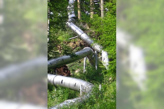 Röhrenrutsche von Baum zerstört